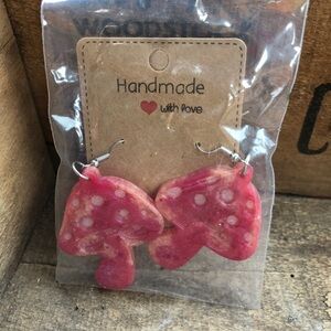 Red Mushroom Earrings